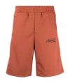 Palm Angels X Missoni Side-stripe Track Shorts In Brown