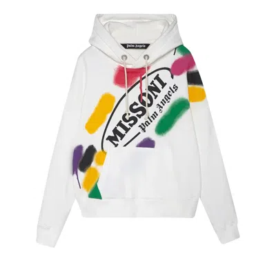 Pre-owned Palm Angels X Missoni Sport Hoodie 'white/black'