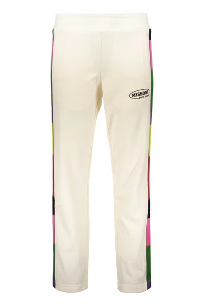 Palm Angels X Missoni Track-pants With Decorative Stripes In White