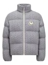 Palm Angels X Moncler Austru Cable-knit Quilted Jacket