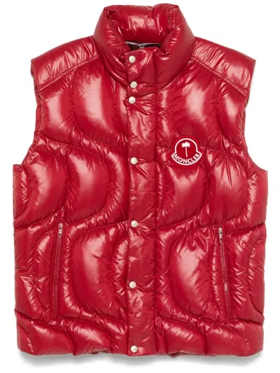 Palm Angels X Moncler Gwenyth Gilet In Red