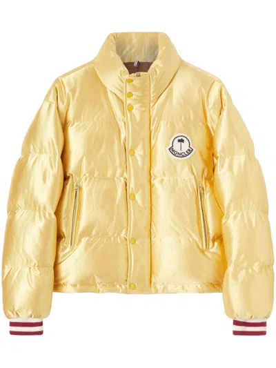 Palm Angels X Moncler Keon Puffer Jacket In Gold