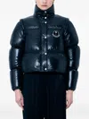 Palm Angels X Moncler Logo-patch Down Jacket In Blue