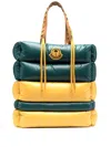 Palm Angels X Moncler Padded Tote Bag In Green