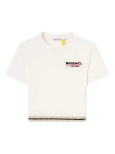 Palm Angels X Moncler Racing T-shirt In White