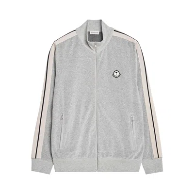 Pre-owned Palm Angels X Moncler Zip Up Cardigan 'light Grey' | Men's Size Xl