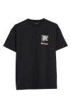 Palm Angels Moneygram Haas Formula 1 Paxhaas Racing Club Logo-print Cotton-jersey T-shirt In Black Offwhite