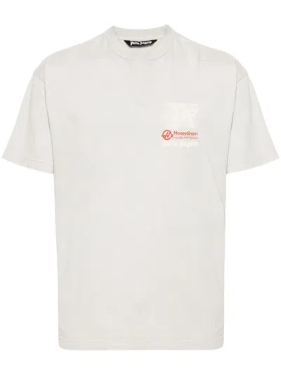Palm Angels X Moneygram Haas F1 Cotton T-shirt In White