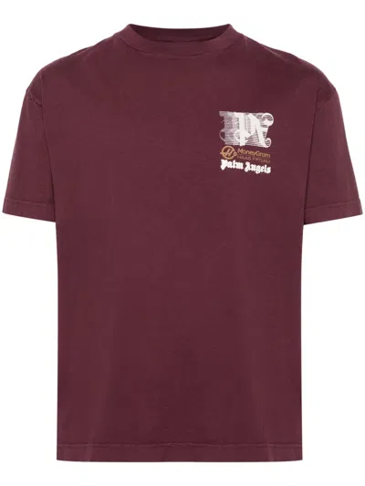 Palm Angels X Moneygram Haas F1 Cotton T-shirt In Purple