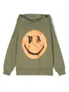 Palm Angels X Smiley Hoodie Mit Smiley-print In Grün
