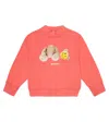 Palm Angels X Smiley Printed Cotton Jersey Sweatshirt In Coral Lemon Yellow