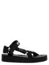 Palm Angels X Suicoke Depa Logo Printed Sandals In Black White