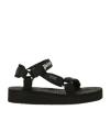 Palm Angels Depa Logo Print Sandals In Black