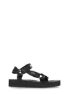 Palm Angels X Suicoke Depa Logo-printed Strap Sandals In Blackwhit