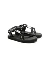 Palm Angels X Suicoke Logo-appliqué Sandals In Black