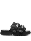 Palm Angels X Suicoke Moto-p Slides In Schwarz