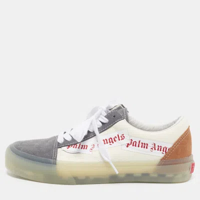 Pre-owned Palm Angels X Vans Old Skool Vlt Lx Pewter Size 40.5 Multicolor Suede And Canvas Low Top Sneakers