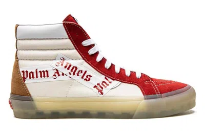 Pre-owned Palm Angels X Vans Sk8-hi Reissue Sneakers White Red In White/red
