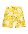 Palm Angels X Vilebrequin Paint Print Swimsuit In Yellow