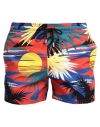 Palm Angels X Vilebrequin Man Swim Trunks Red Size Xxl Polyamide, Elastane In Red