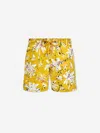 Palm Angels X Vilebrequin Paint Print Swimsuit In Yellow
