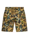 Palm Angels Elastic Waist Swimming Trunks In Brown