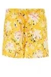 Palm Angels X Vilebrequin Paint Print Swimsuit In Yellow