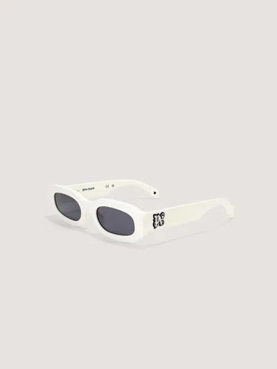 Palm Angels Yolo Sunglasses In Shiny White