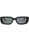 Palm Angels Yosemite Rectangle-frame Sunglasses In 黑色