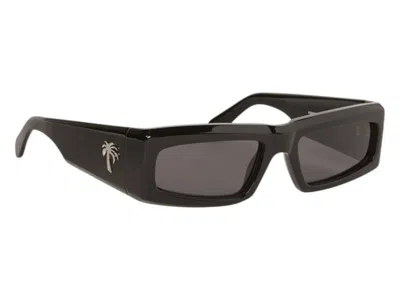 Pre-owned Palm Angels Yreka Sunglasses In Black Dark Grey Grey (peri055s24pla0011007)