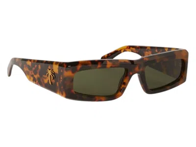 Pre-owned Palm Angels Yreka Sunglasses In Havana Green Green (peri055s24pla0016055)