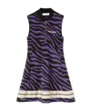 Palm Angels Zebra-print Shift Minidress In Black