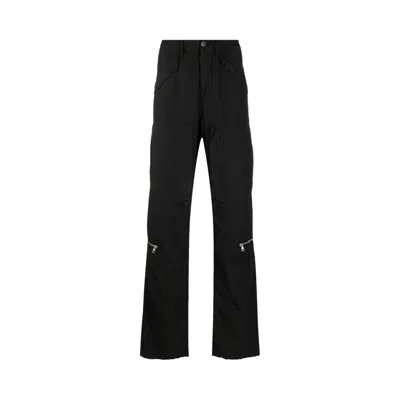 Pre-owned Palm Angels Zip Detailed Cargo Pants 'black' | Men's Size 46