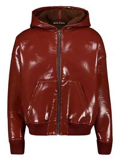 PALM ANGELS ZIP LEATHER JACKET