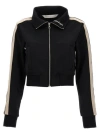 Palm Angels Side-stripe Track Jacket In Black