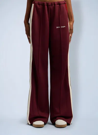 Palm Angels Zip Track Pants In Burgundy