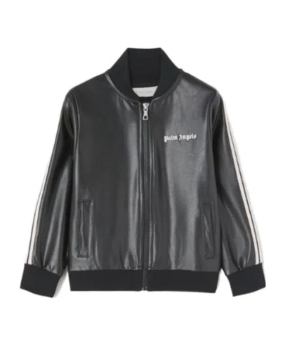 Palm Angels Zip-up Jacket In Black