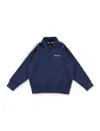 Palm Angels Zip-up Sweatshirt In Blue