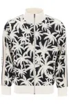 Palm Angels Zip-up Sweatshirt With Palms Print