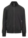 Palm Angels Zip-up Track Jacket In Gray