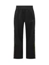 Palm Angels Side-stripe Track Pants In Black