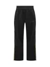 Palm Angels Side-stripe Track Pants In Black