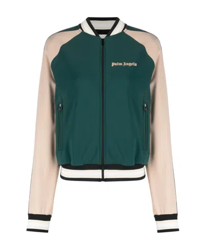 PALM ANGELS ZIPPED CROPPED BOMBER JACKET