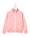 Palm Angels Felpa Rosa In Misto Cotone Bambina In Pink