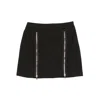 Palm Angels Zipper Pleat Miniskirt - Black In Black