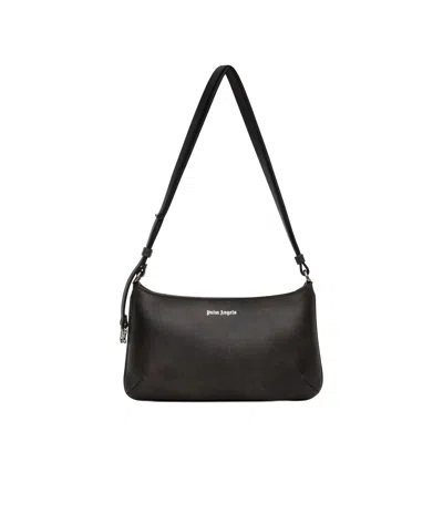 Palm Angels Zipper Shoulder Bag In Black
