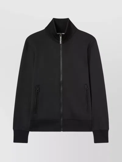 Palm Angels Logo Zipped Track Jacket In Black