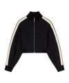 Palm Angels Zip-up Sculptural Track Jacket In Black
