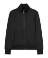 Palm Angels Curved Logo Track Jacket In Black