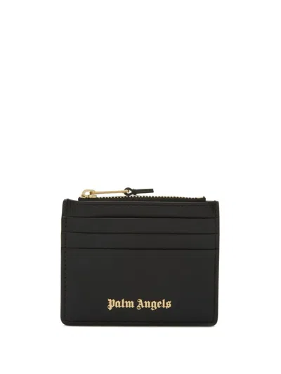 Palm Angels Portacarte In Pelle Con Stampa In Black